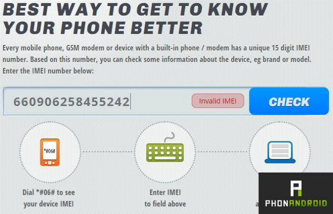 verifier numero imei